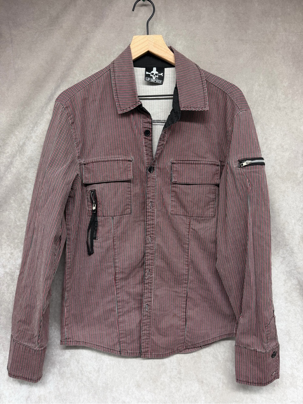 Y2K Men’s Button Down Lip Service Shirt XL